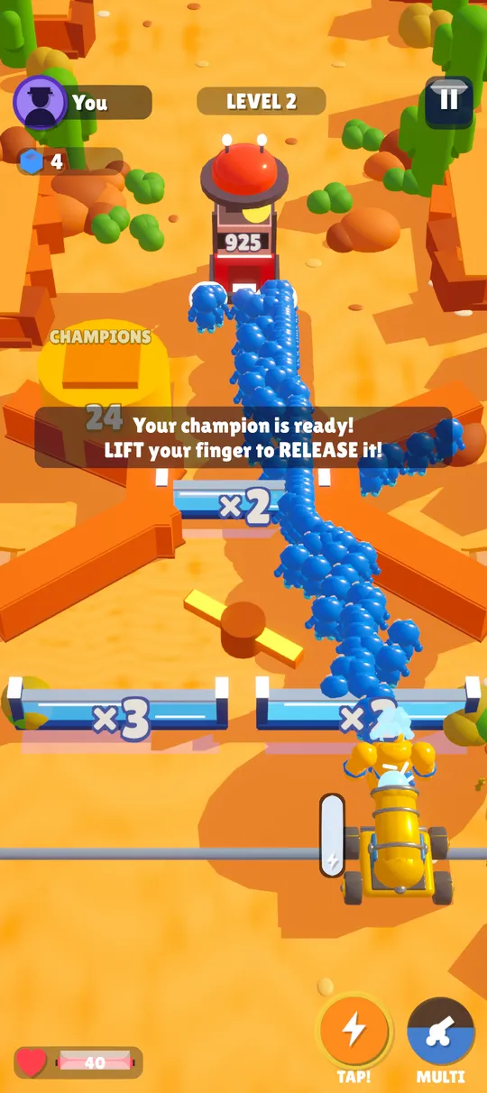 Level 2, Desert Canyon: canyon choke track