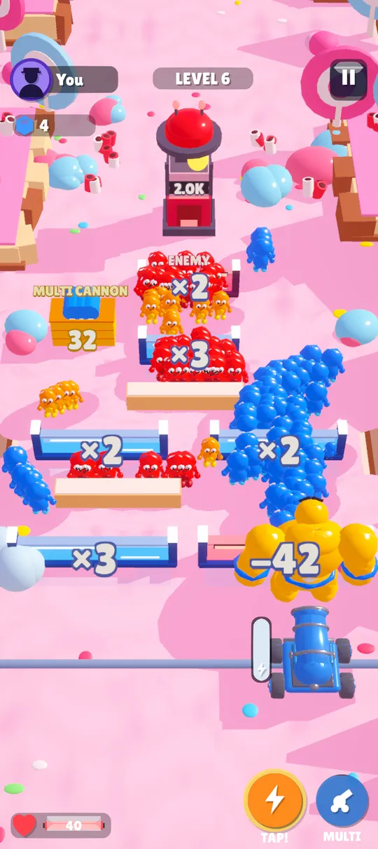 Level 6, Candy Land: sliding walls track