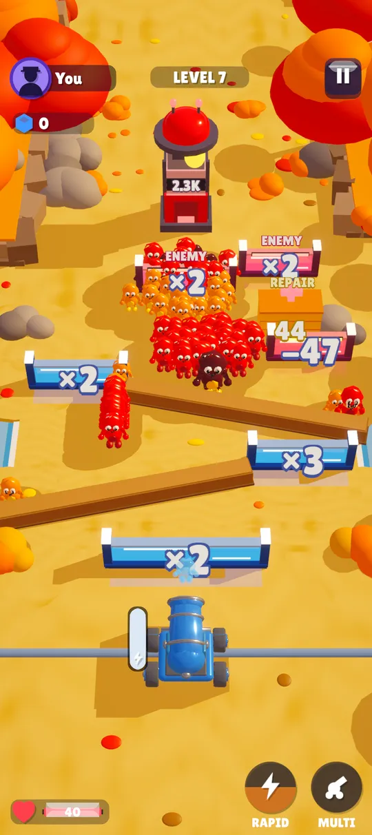Level 7, Autumn Woods: zigzag trail track
